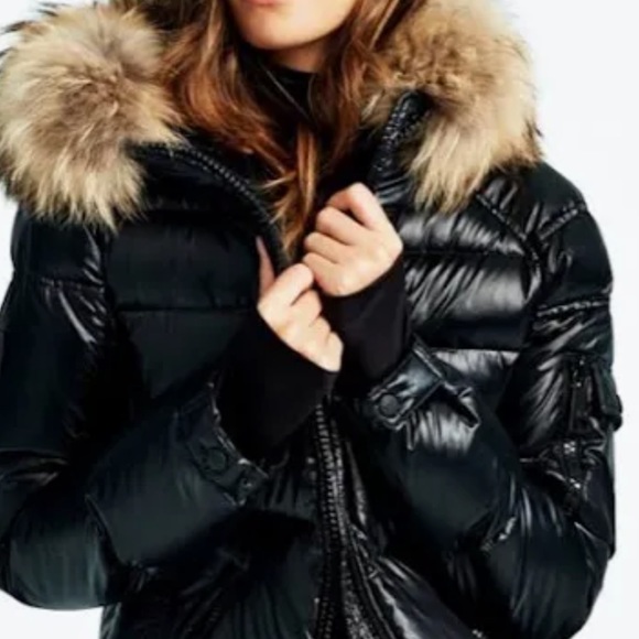 Sam coat puffer with fur